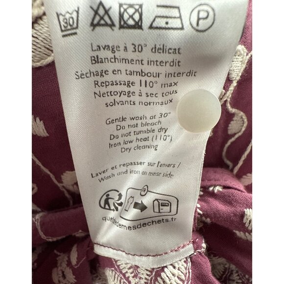 Floral Embroidered Blouse - Purple - Picture 11 of 12